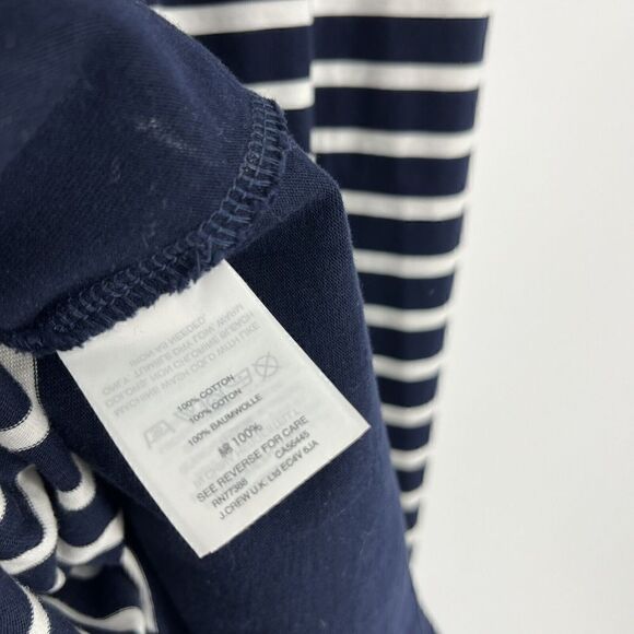 J Crew T Shirt Dress Size Small Womens Navy White Nautical Stripe Cotton Pocket - Picture 7 of 9